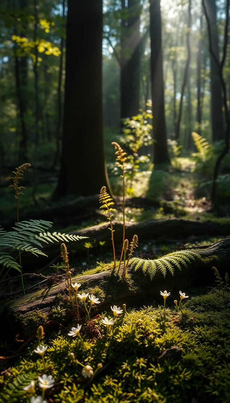 iPhone Breathtaking AI Spring Forest Floor Exquisite Wallpaper